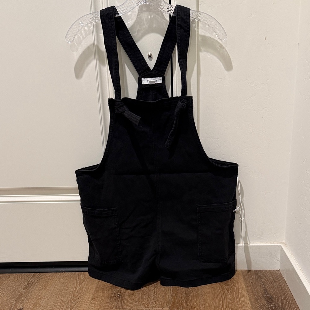 Zenana Black Short Overalls